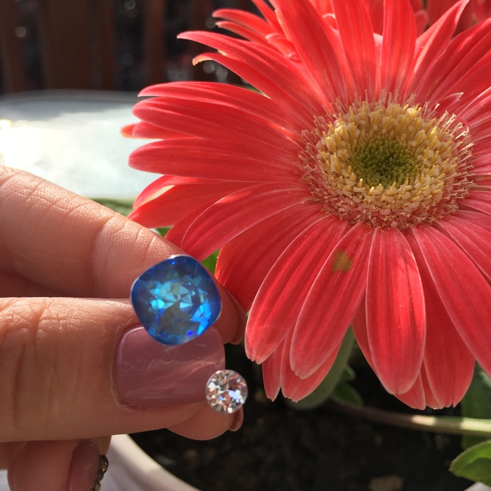 Swarovski elements open ring - Picture 4 of 7